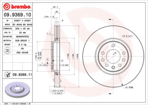 ZAVORNI DISK PREDNJI OPEL BREMBO 10137165