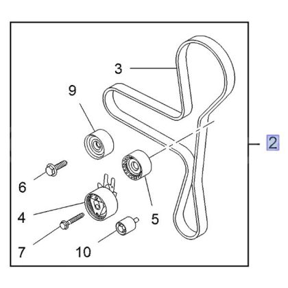 Veliki servis Opel pogonski jermeni 95525927 original